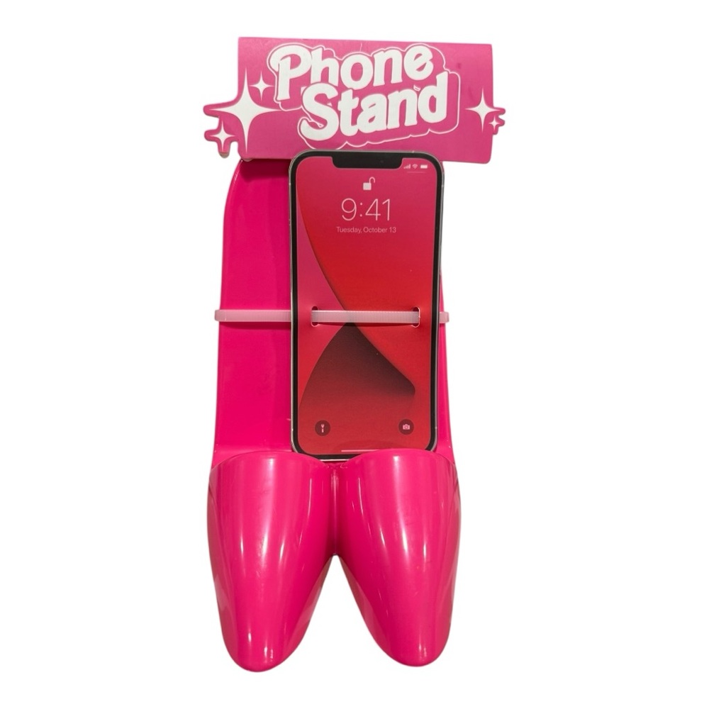 Barbiecore Hot Pink High Heel Phone Stand Retro Desk Decor NWT